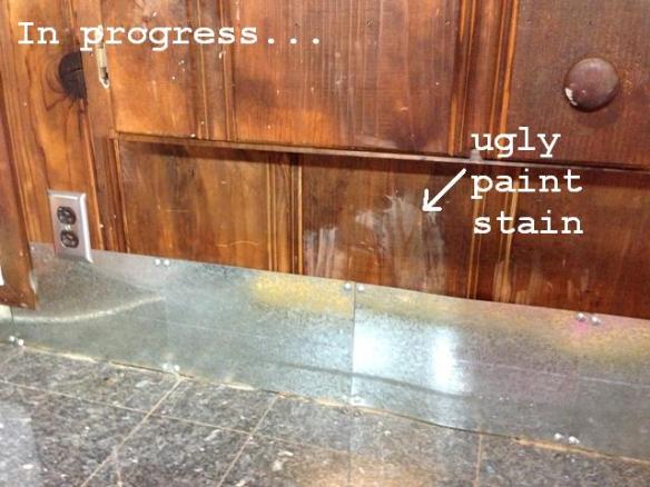 workbench backsplash progress before