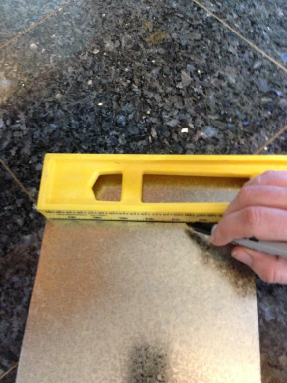 workbench backsplash tracing on metal