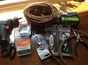 ikea hack hanging rope shelves 011