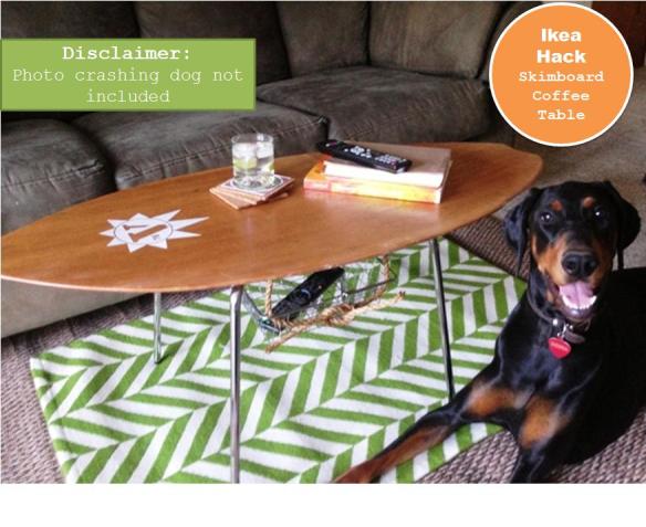 Ikea hack skimboard coffee table