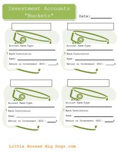 Free Investment Printables Investment Buckets