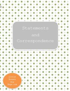 Free Investment Printables Statements and Correspondence Cover